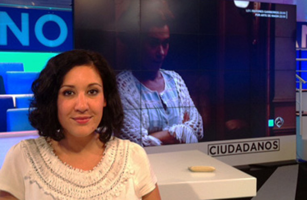 Vernica Serrano en el plat del programa Ciudadanos de Julia Otero, en el que tambin ha colaborado